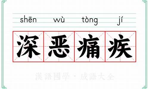 深恶痛疾的疾怎么理解-深恶痛疾