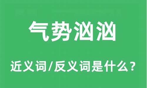 气势汹汹的意思是什么解释-气势汹汹 是什