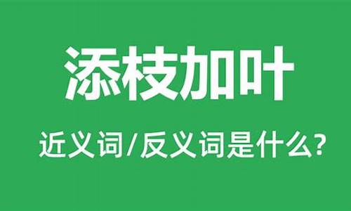 添枝加叶指的是什么生肖-添枝加叶是什么意思怎么读