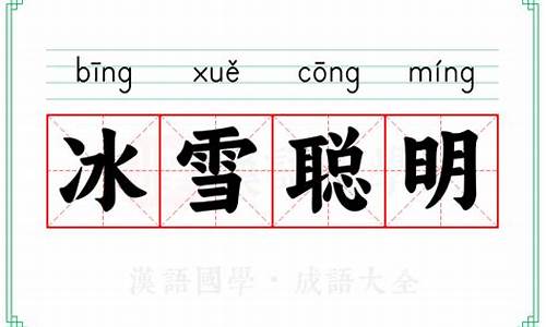 冰雪聪明的意思加造句-冰雪聪明的反义词