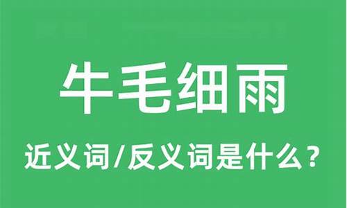 牛毛细雨什么意思啊-牛毛细雨指什么意思