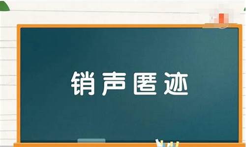 销声匿迹造句50字-销声匿迹造句