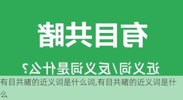 有目共睹的近义词是什么词,有目共睹的近义词是什么