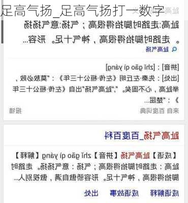 足高气扬_足高气扬打一数字