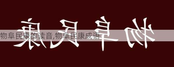 物阜民康的读音,物阜民康成语