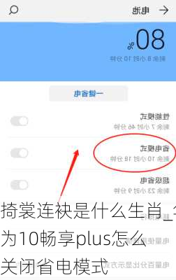 掎裳连袂是什么生肖_华为10畅享plus怎么关闭省电模式
