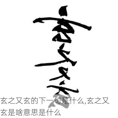 玄之又玄的下一句是什么,玄之又玄是啥意思是什么