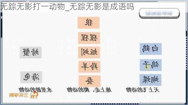 无踪无影打一动物_无踪无影是成语吗