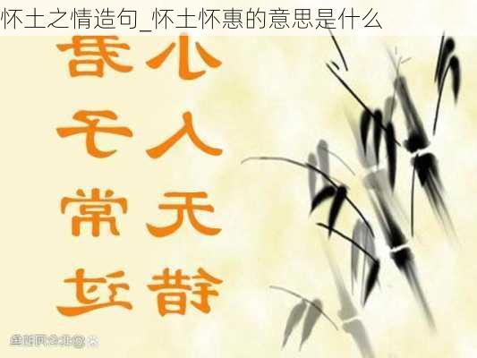 怀土之情造句_怀土怀惠的意思是什么