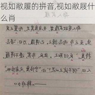 视如敝履的拼音,视如敝屐什么肖