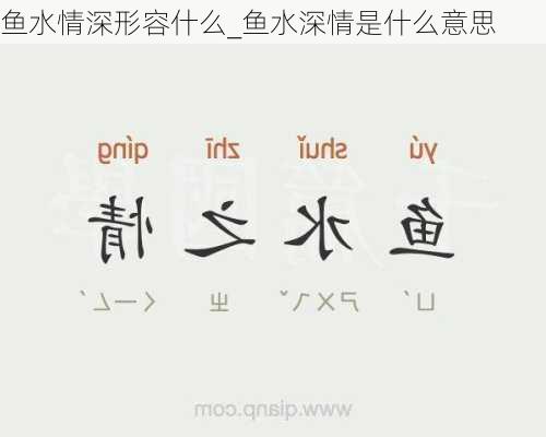 鱼水情深形容什么_鱼水深情是什么意思