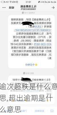 逾次超秩是什么意思,超出逾期是什么意思