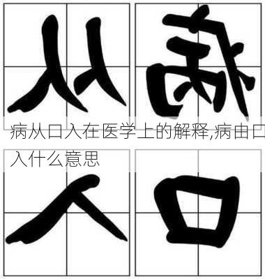 病从口入在医学上的解释,病由口入什么意思