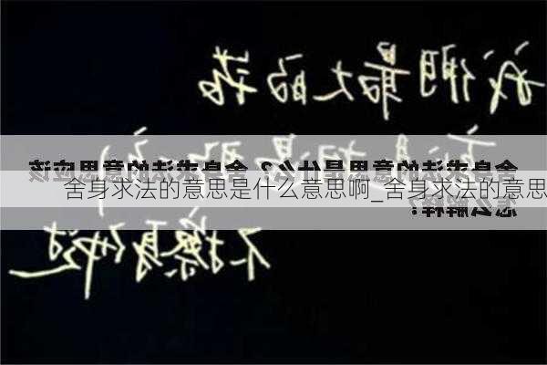 舍身求法的意思是什么意思啊_舍身求法的意思